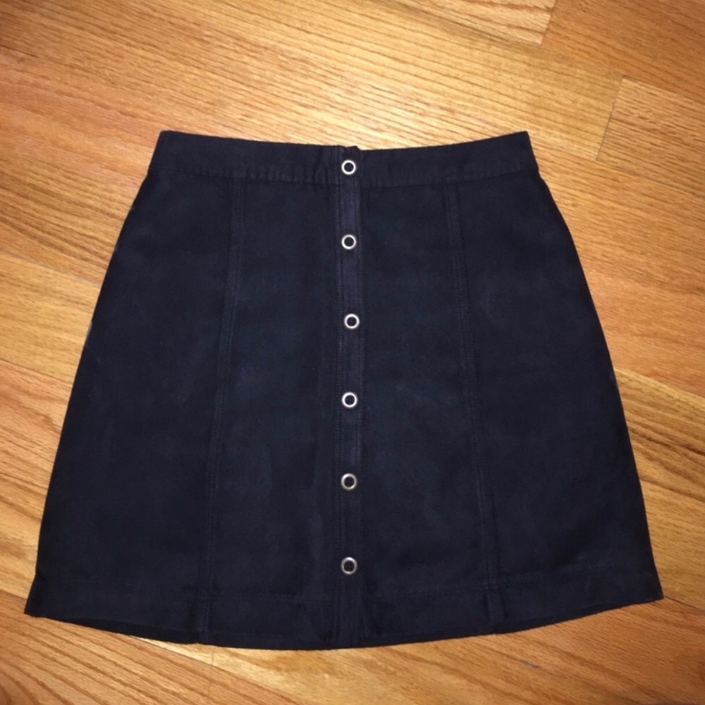 Faux suede button up Hollister skirt